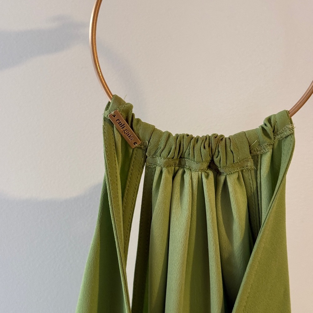 Cult Gaia Lime Green Feather Mini Dress - Picture 4 of 7